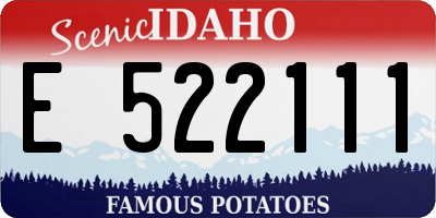 ID license plate E522111