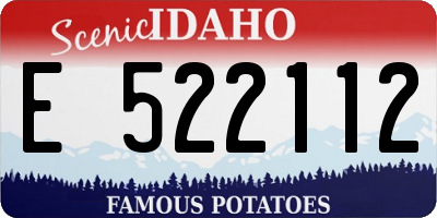 ID license plate E522112