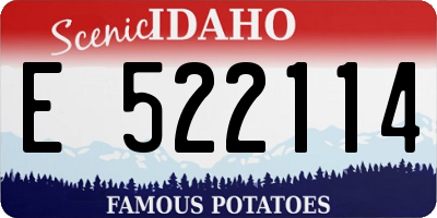 ID license plate E522114