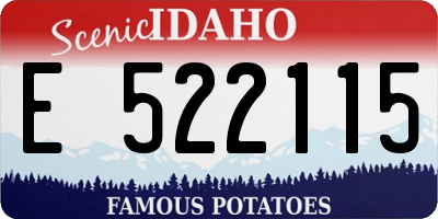 ID license plate E522115