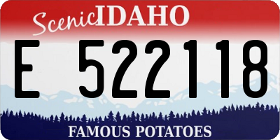 ID license plate E522118