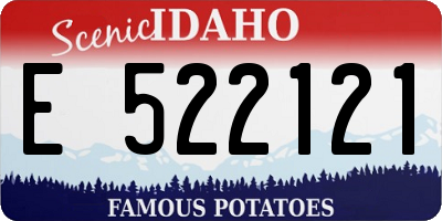 ID license plate E522121