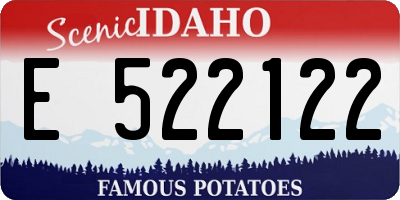 ID license plate E522122