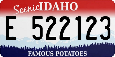 ID license plate E522123