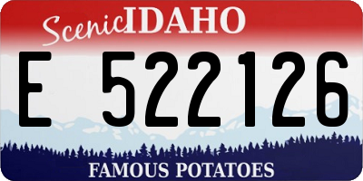 ID license plate E522126