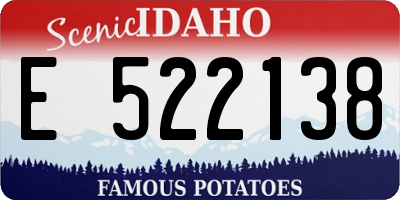 ID license plate E522138