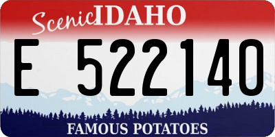 ID license plate E522140