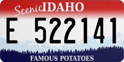 ID license plate E522141