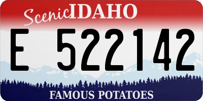 ID license plate E522142