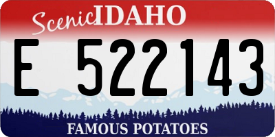 ID license plate E522143