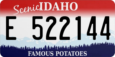 ID license plate E522144