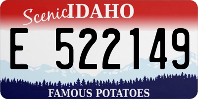 ID license plate E522149