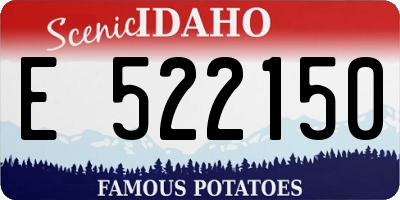 ID license plate E522150