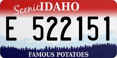 ID license plate E522151