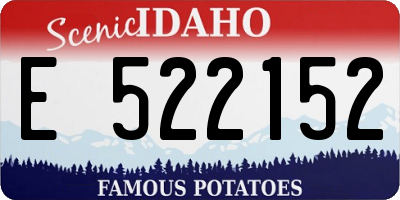 ID license plate E522152