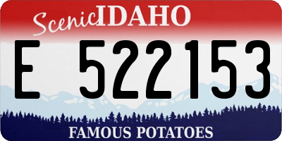 ID license plate E522153