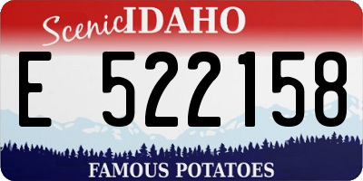 ID license plate E522158