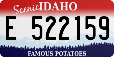 ID license plate E522159