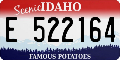 ID license plate E522164