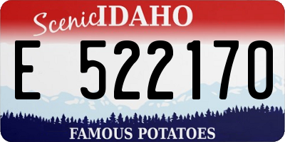 ID license plate E522170