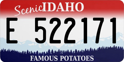 ID license plate E522171