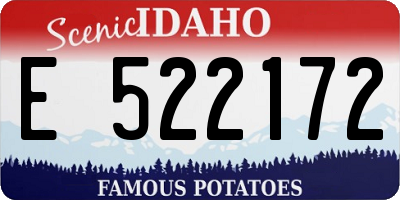 ID license plate E522172