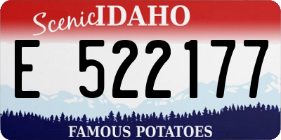 ID license plate E522177