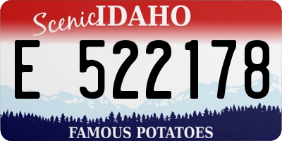 ID license plate E522178