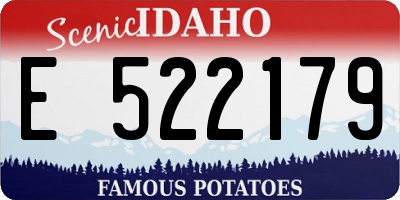 ID license plate E522179