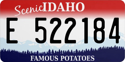 ID license plate E522184