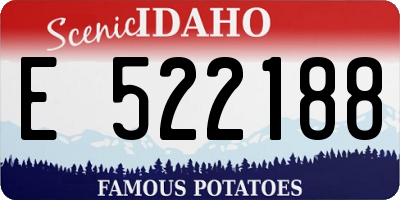 ID license plate E522188