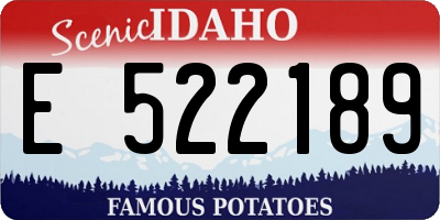 ID license plate E522189