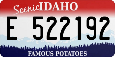 ID license plate E522192