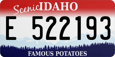 ID license plate E522193