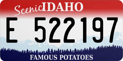 ID license plate E522197