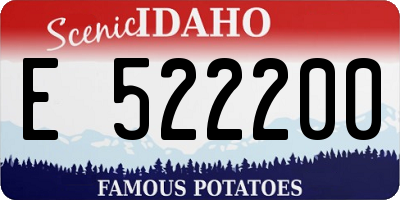 ID license plate E522200