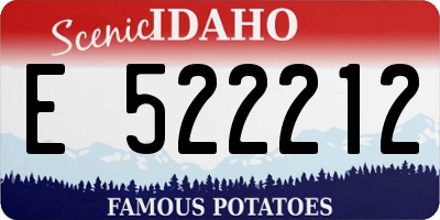 ID license plate E522212
