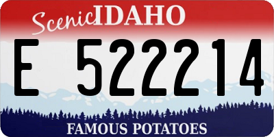 ID license plate E522214