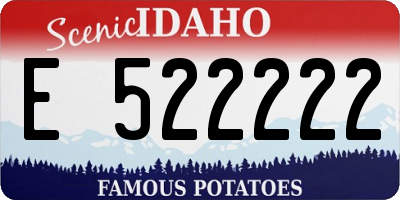 ID license plate E522222