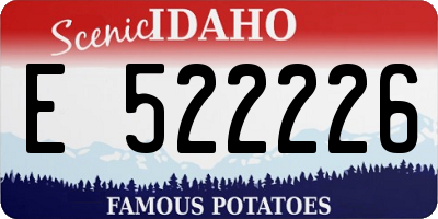 ID license plate E522226