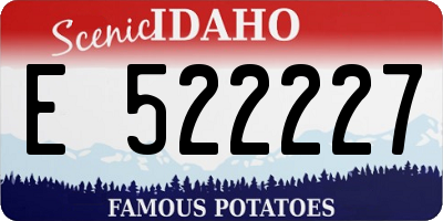 ID license plate E522227