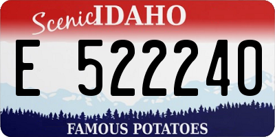 ID license plate E522240