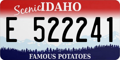 ID license plate E522241