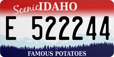 ID license plate E522244