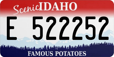 ID license plate E522252