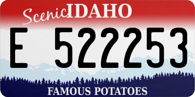 ID license plate E522253