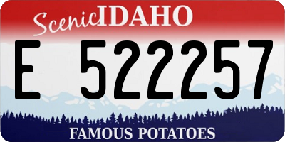 ID license plate E522257