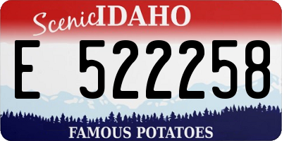 ID license plate E522258