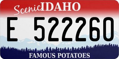 ID license plate E522260