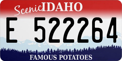ID license plate E522264